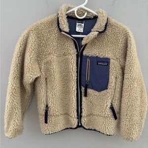 Vintage Patagonia Retro-X Cardigan Deep Pile Fleece Jacket Kids M 10 Youth